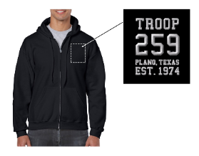T259 Zipper Hoodie